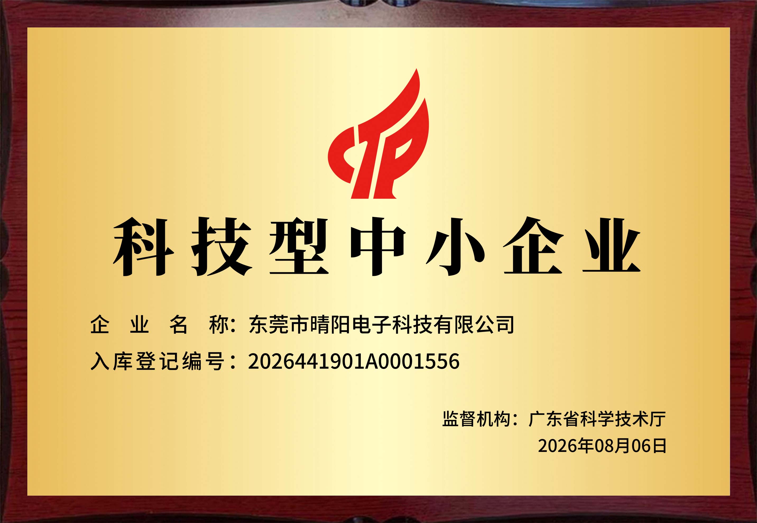 热烈恭喜我司2026年入库国家级科技型中小企业政府荣誉